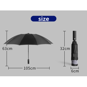 Automatic Fast Opening Umbrella, Reflective Edging, LED Light, Inverted Folds