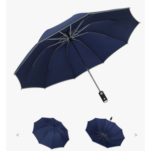 Automatic Fast Opening Umbrella, Reflective Edging, LED Light, Inverted Folds