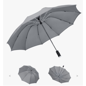 Automatic Fast Opening Umbrella, Reflective Edging, LED Light, Inverted Folds