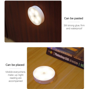 USB LED Night Light Motion Sensor Wireless Lamp Energy-saving, Rechargeable