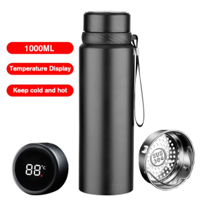 1L Temperature Display SS304 Thermos Tea Coffee Vacuum Flask Smart Water Bottle