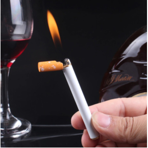 Cigarette Shaped Butane Lighter - fits right in with the rest of your Real cigarettes!