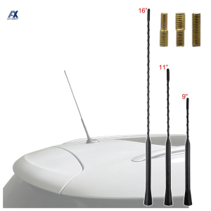 11" / 28cm Universal Car Antenna with 3 Thread Adapter...