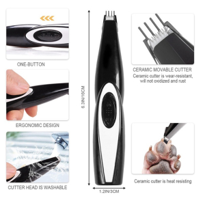 USB Cordless Pet Hair Trimmer Clipper Grooming Kit Pets Paws, Eyes, Ears