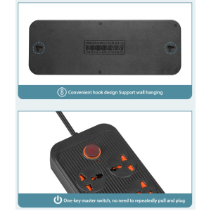 8 Plug, 6 USB Universal Power Board 2M Cable 3.1A Fast Charging, Multi Adaptor