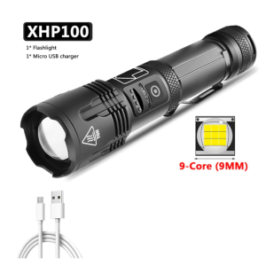 XHP120 - 4 Core Lumen Tactical Torch with Side COB Lig...