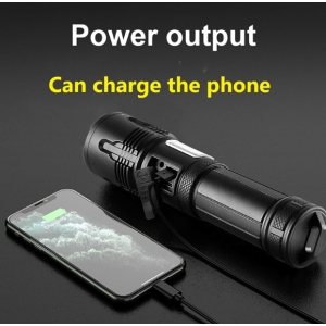 XHP120 - 4 Core Lumen Tactical Torch with Side COB Light 7 Modes