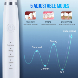 Ultrasonic Electric Sonic Dental Scaler 5 Modes + Toothbrush, Mirror, Cordless