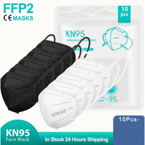 KN95 CE Certified FFP2 Face Masks 5 Layers Non-Woven 1...