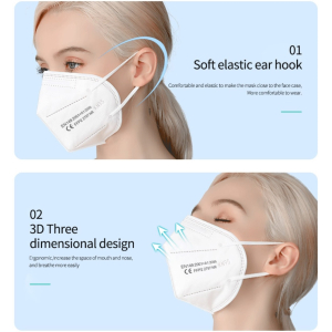 KN95 CE Certified FFP2 Face Masks 5 Layers Non-Woven 10pc