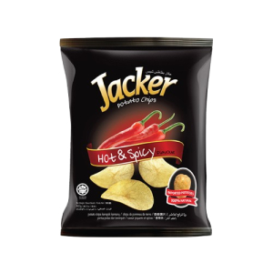 Jacker Potato Chips Hot & Spicy 60gm 12pck per bag...