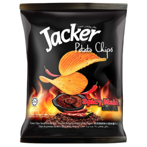 Jacker Potato Chips Spicy Mala 60gm 12pcs per bag