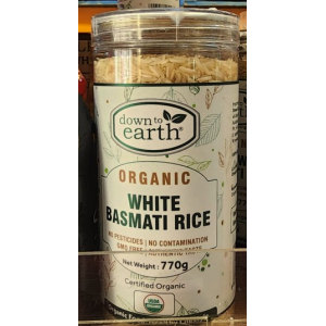 DE Organic White Basmati Rice 770g