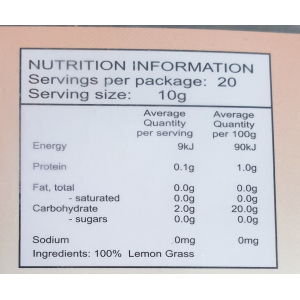 Sliced Lemon Grass 200G.(V)