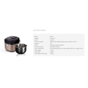 Buffalo IH Stainless Steel Smart Cooker (10 cups)