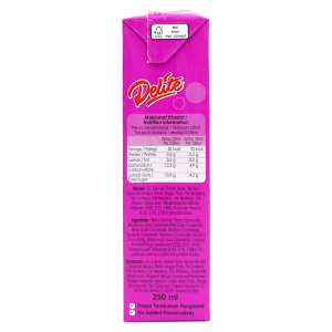 Delite Blackcurrant & Mixed Berries Drink (LS) 250ml x 4 x 6