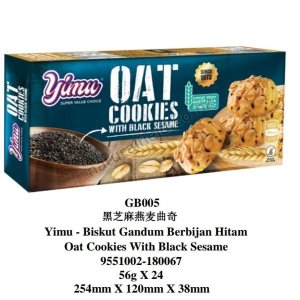 Yimu Oat Cookies With Black Sesame 56g (VA)