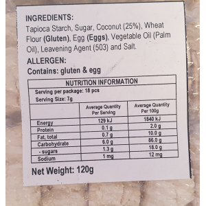 Coconut Cookies (Bangkit Kampung) 120g