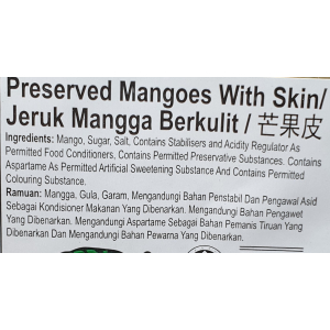 Preserved Mango with Skin 165G