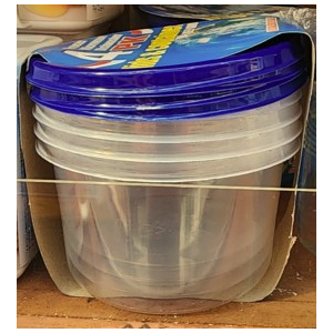 4Pk Deep Round Containers 916ml