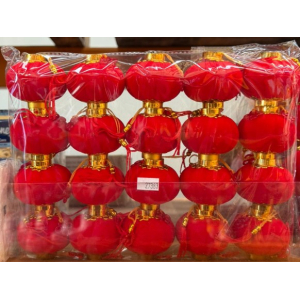 20pc Velvet Mini Red Lanterns